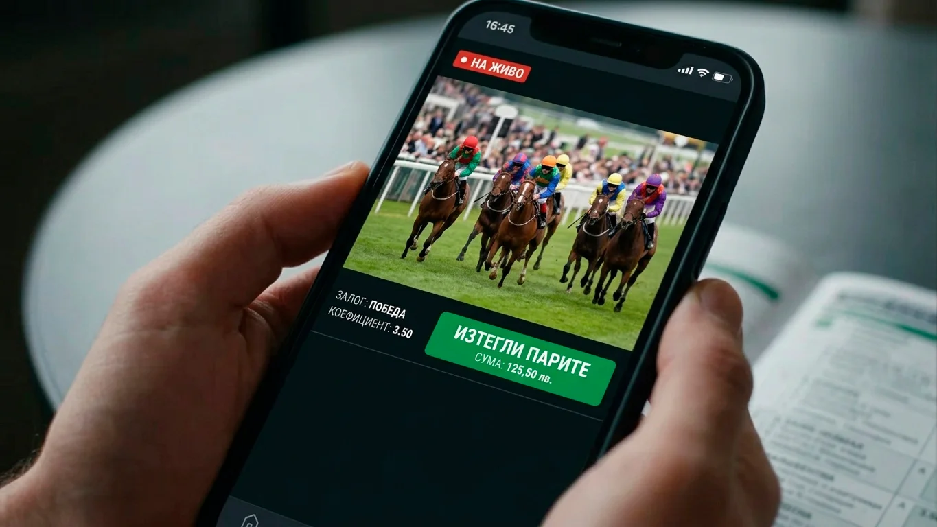 Cash Out функция при live залог на конно надбягване в Bet365