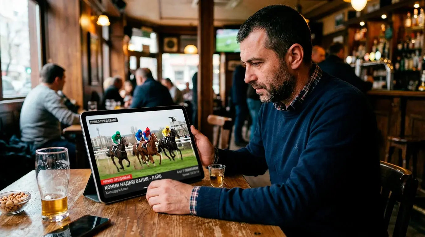 Live streaming на конно надбягване при Bet365 от мобилно устройство