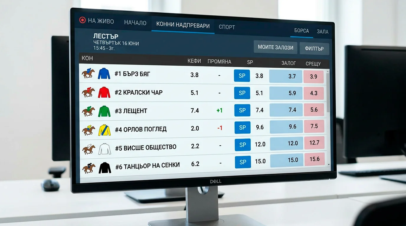 SP залагане при Betfair Exchange за конни надбягвания