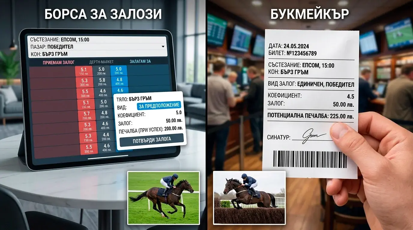 Сравнение на коефициенти — Betfair Exchange срещу традиционен букмейкър