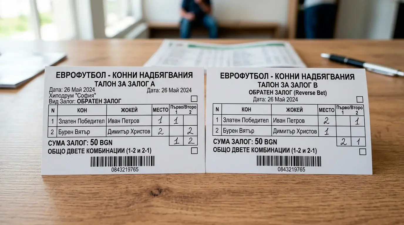 Reverse Forecast — два залога за покриване на двата реда в конно надбягване